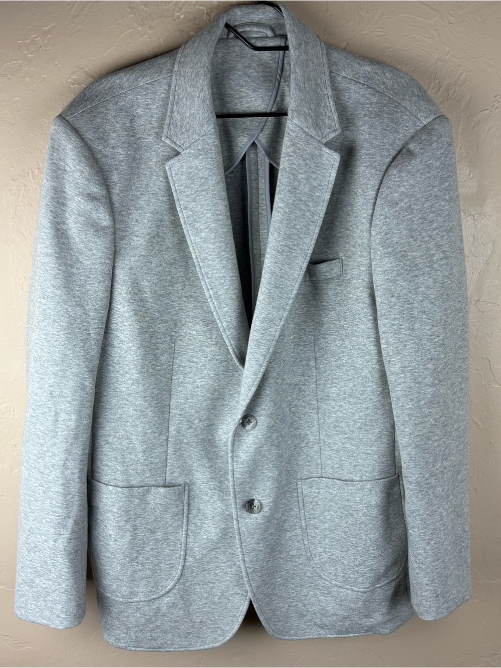 Artefact Light Gray Heathered Gray Knit Unstructured Blazer Jacket Mens Size XL - Picture 1 of 13